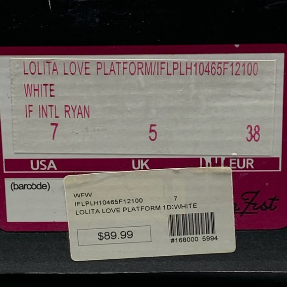 Iron Fist  Women’s Lolita Polka Dot Platform Heels Size 7 Retro Pinup Goth Style - Picture 7 of 7